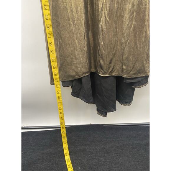 Leena for Mac Duggal Women's Gold Long Sleeve Sequined Gown/Dress Size 16 - Picture 7 of 16